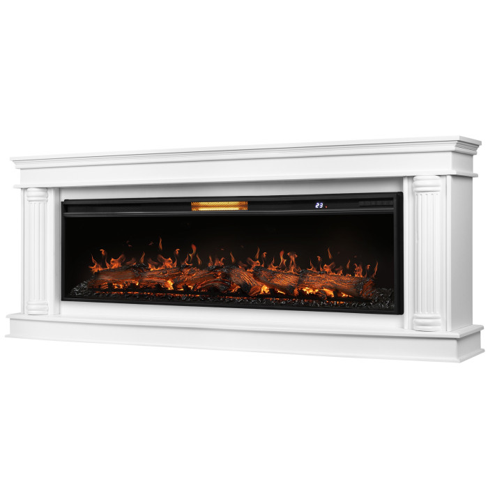 Каминокомплект: Очаг Royal Thermo Aurora RTFP/P-AR60LS, портал Olympia 60, белый