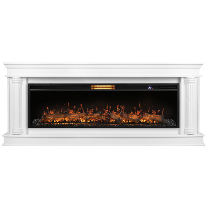 Каминокомплект: Очаг Royal Thermo Aurora RTFP/P-AR60LS, портал Olympia 60, белый