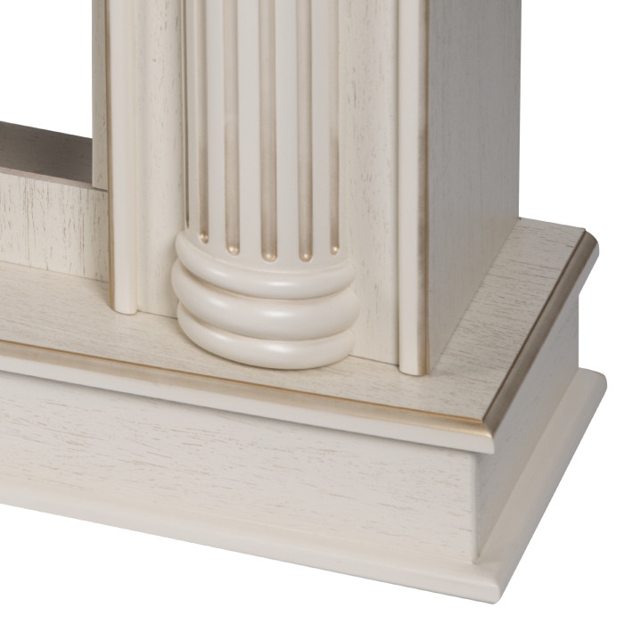 Каминокомплект: Очаг Royal Thermo Aurora RTFP/P-AR60LS, портал Olympia 60 сл. кость с зол. патиной