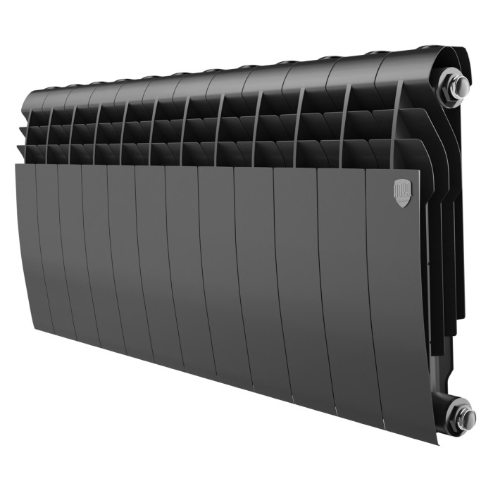 Радиатор биметаллический Royal Thermo BILINER B 350 Чёрный - 12 секц.