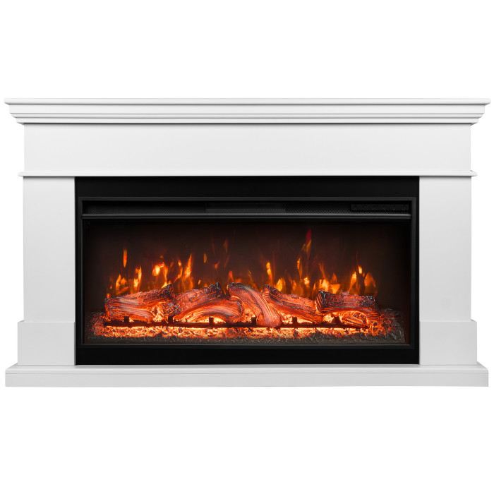 Каминокомплект: Очаг Royal Thermo Aurora RTFP/P-AR40LS, портал California 40, белый